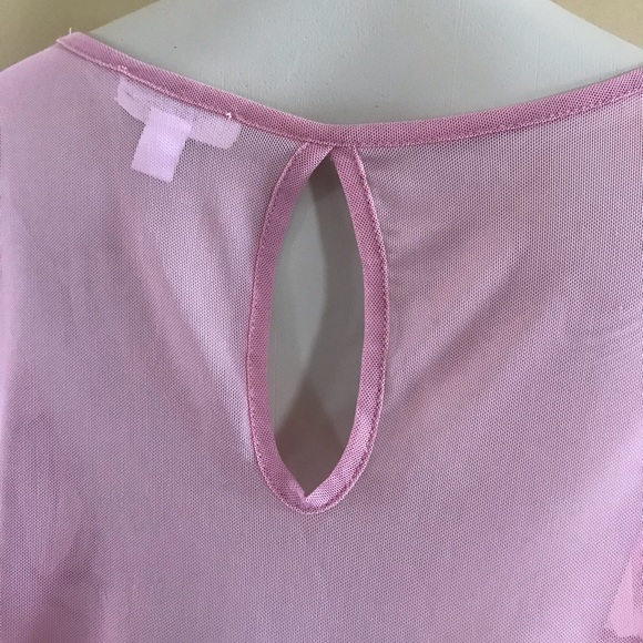 Pink Blush Persaya Sheer Lace Shirt Top Blouse 2X - Picture 5 of 5